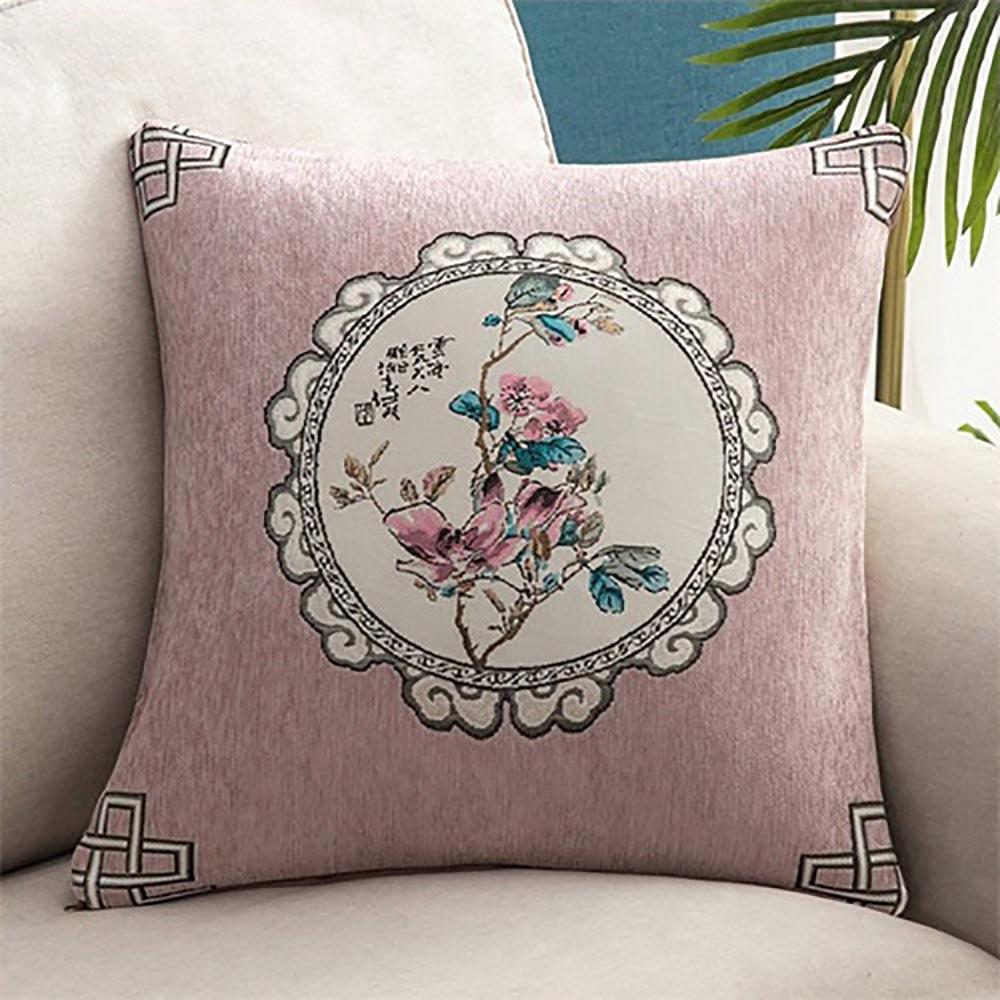 Poszewka na poduszkę we wzory kwiatowe w delikatnych odcieniachOdpowiednia na sofę, do samochodu, do sypialni, dekoracyjna poszewka na poduszkę, poszewka na poduszkę