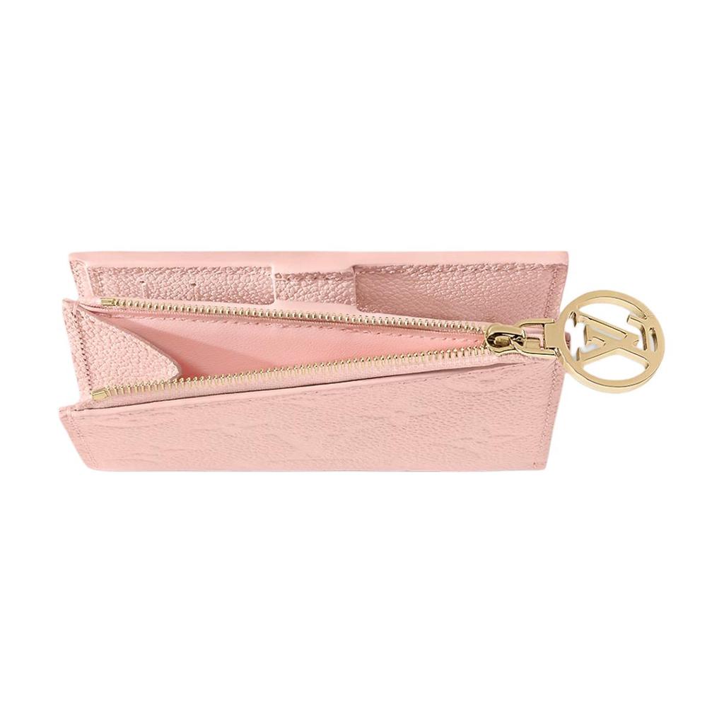Louis Vuitton Lisa Pf Monogram Embossed Zipper Leather Wallet Women Wallet Pink M83569
