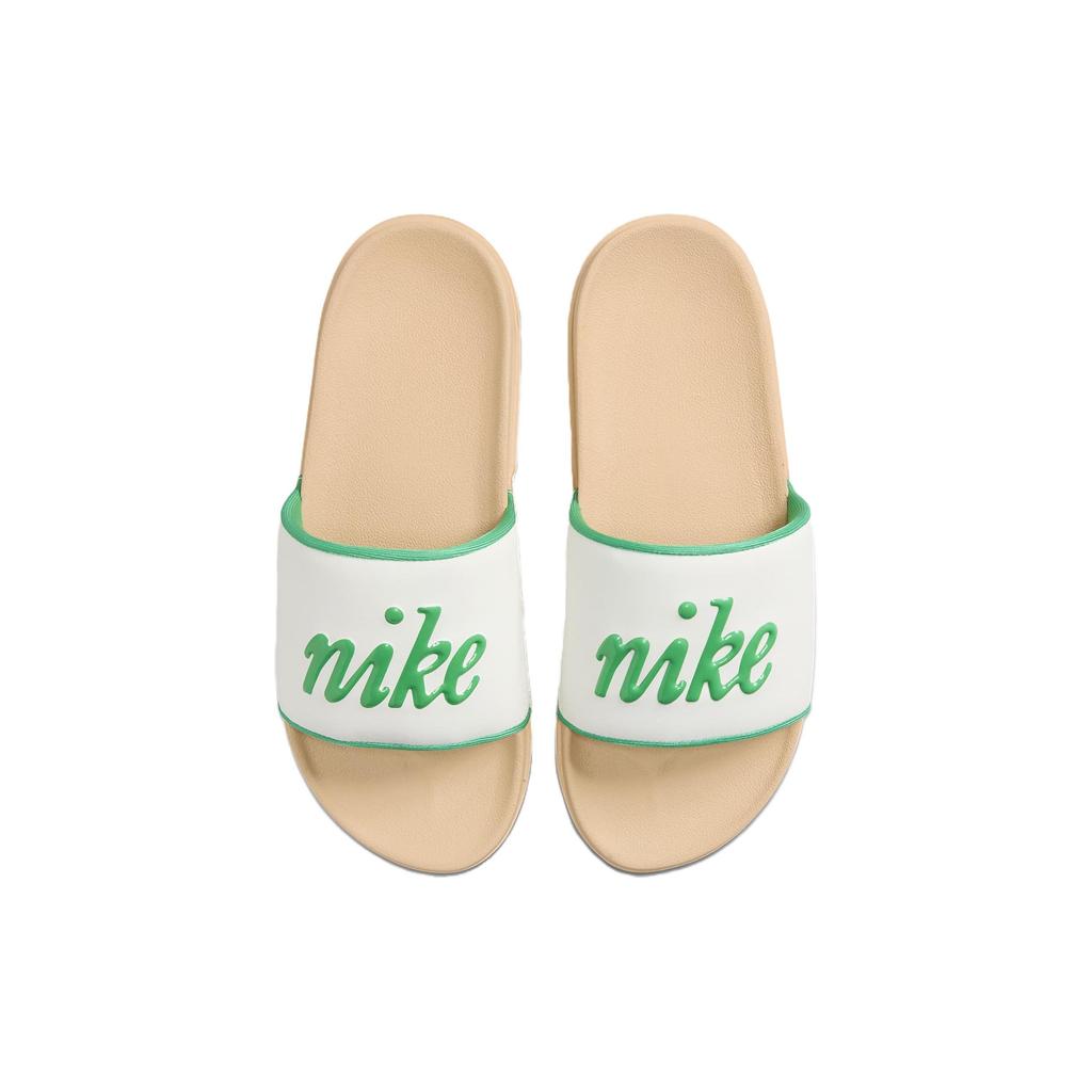 Nike Offcourt Slip-Resistant Durable Slide Sandals Women Footwear White Green BQ4632-110