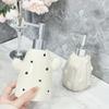 Light luxury cactus ceramic hand soap dispenser bottle for home and hotel bathroom suitable for shampoo and shower gel bottles