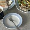 Hand Drawn Gradient Blue Dessert Plate Dining Plate Korea Style Brunch Tableware Vegetable Fruit Dish Cold Style Ornament