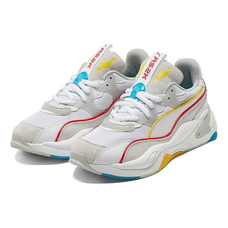 Puma Rs-2K Power Play Low Top Sneakers Women Sneakers White Gray Yellow 375132-02