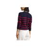 Polo Ralph Lauren FW24 Crew Neck Striped Cable Knit Sweater Women sweater Blue Red WMPOSWENC021097-410