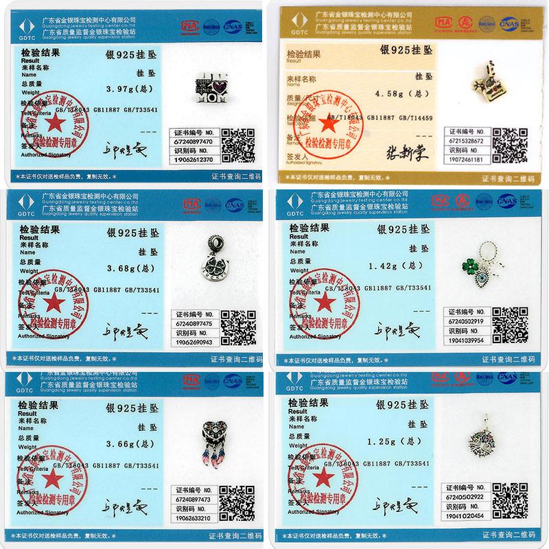 Original Copper Charm Beads Love Heart Family Charms Pendant Fit Bracelet Charm Women Diy Jewelry Gift