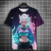 Cartoon Sexy Girl Pattern T-Shirts 3D Print Men Women Round Neck Short Sleev