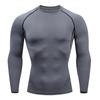 Men's Sports T-Shirts Tight Long Sleeves Base Layer Basketball Gym Yoga Fitness Jogger Running Top Jersey Outdoor Skinny Clothes Quick Dry