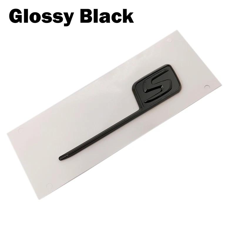 New ABS S Badge Car Rear Emblem Sticker for Cla45 C63 W212 E63 A45 Gla45 Styling Accessories