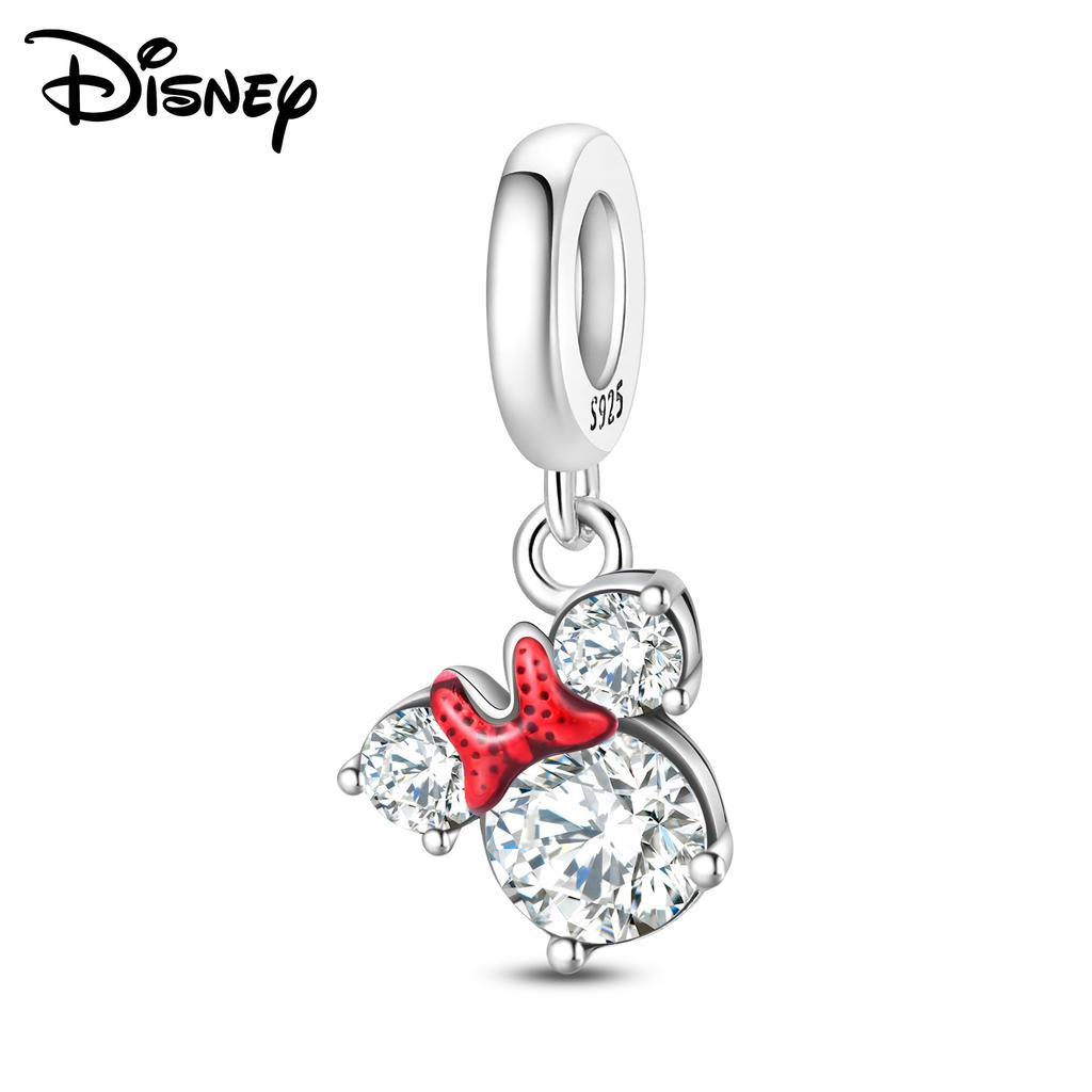 Disney 925 Silber Winnie Puuh Kürbiswagen und Minnie Anhänger Perlen Geeignet für DIY Armband Kann an Familie und Freunde verschenkt werden