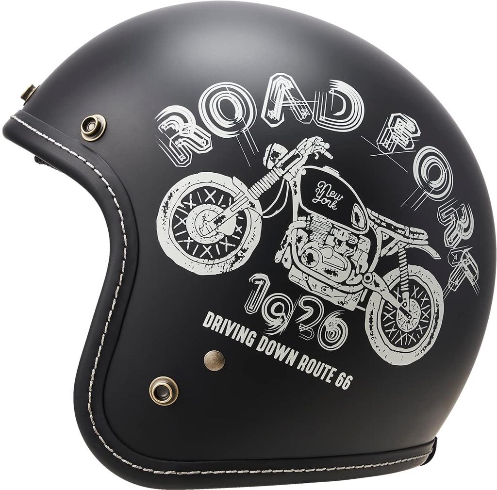 Marushin Industries Marushin Motorcycle Helmet Jet MCJ5 Road Fork Open Jet Matte Black XL Size 3006555 (MARUSHIN) (61-62cm)