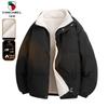 VANCAMEL Men's Retro Lamb Fleece Lined Puffer Jacket