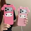 Melodie Cartoon Bow Anti-Fall Case for iPhone 15/16/17 Pro Max and 13/14