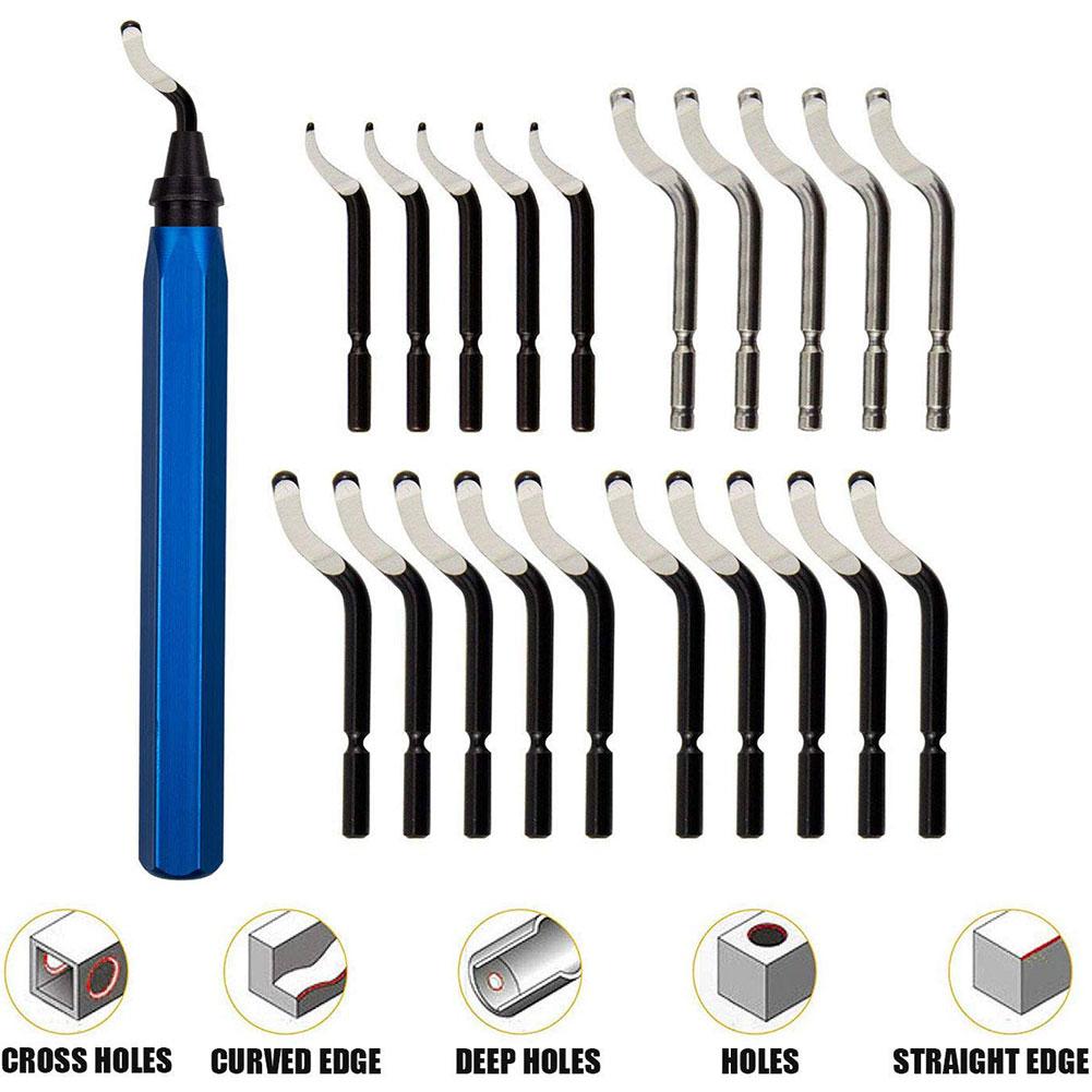 20 PZ Coltello per Rifilare Raschietto Strumento per Sbavare Set di Frese per Sbavare Strumento Rimuovi Bave per Legno Plastica Alluminio Rame e Acciaio