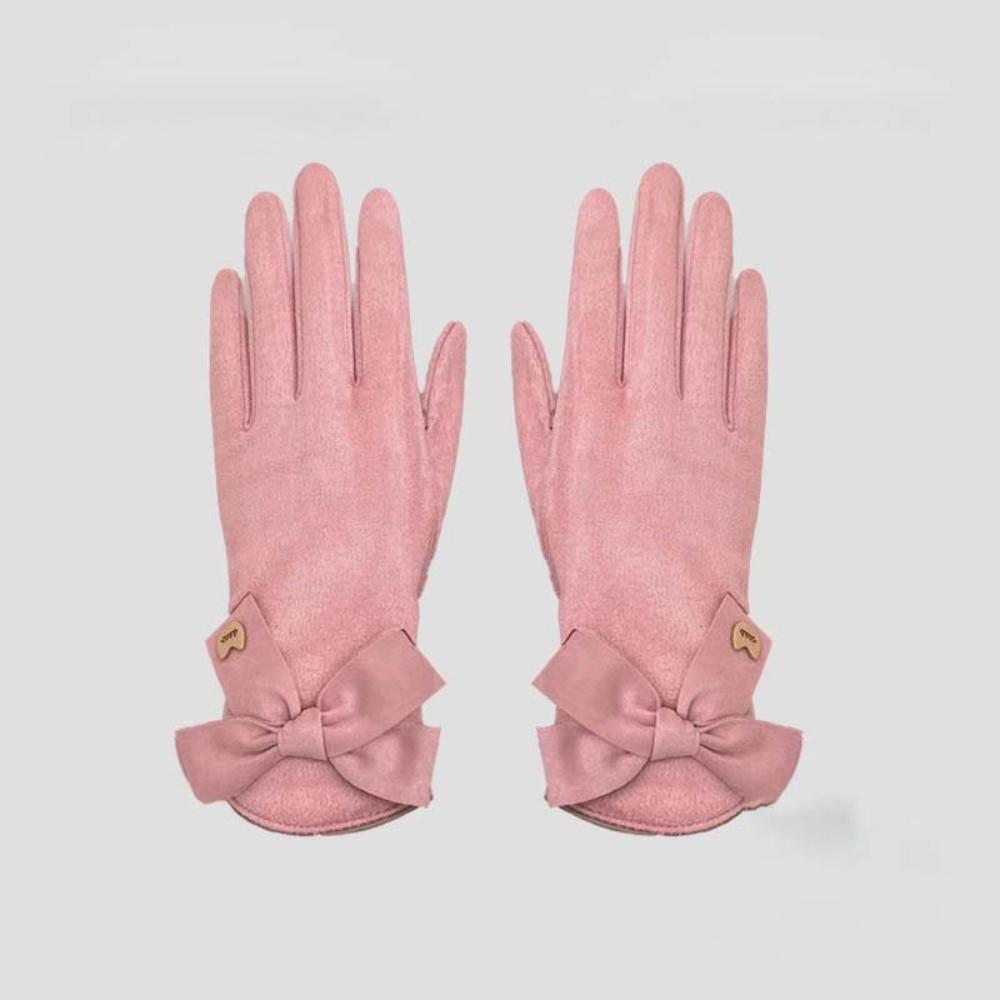 Soft Women Anti-cold Mittens Plush Windproof Finger Mittens 2 Finger Flip Gloves Cycling