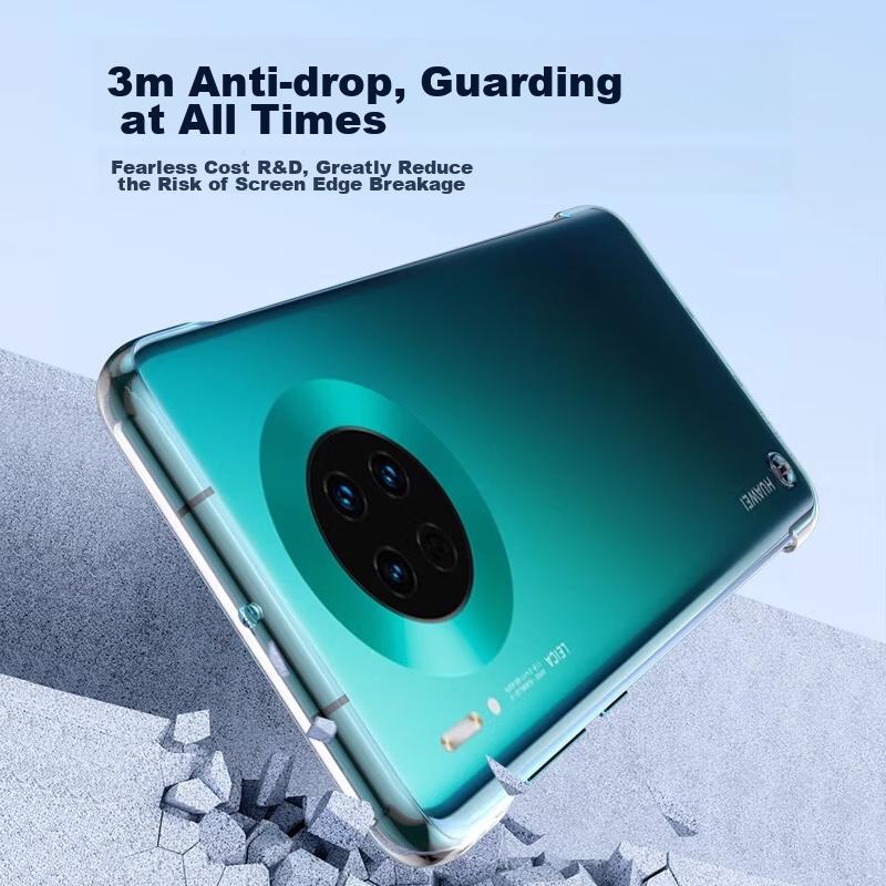 Hard to YellowCase for Huawei Mate30 Pro, Ultra-Thin Fully Transparent Borderless Hard, Shockproof Simple Design for Women And Me