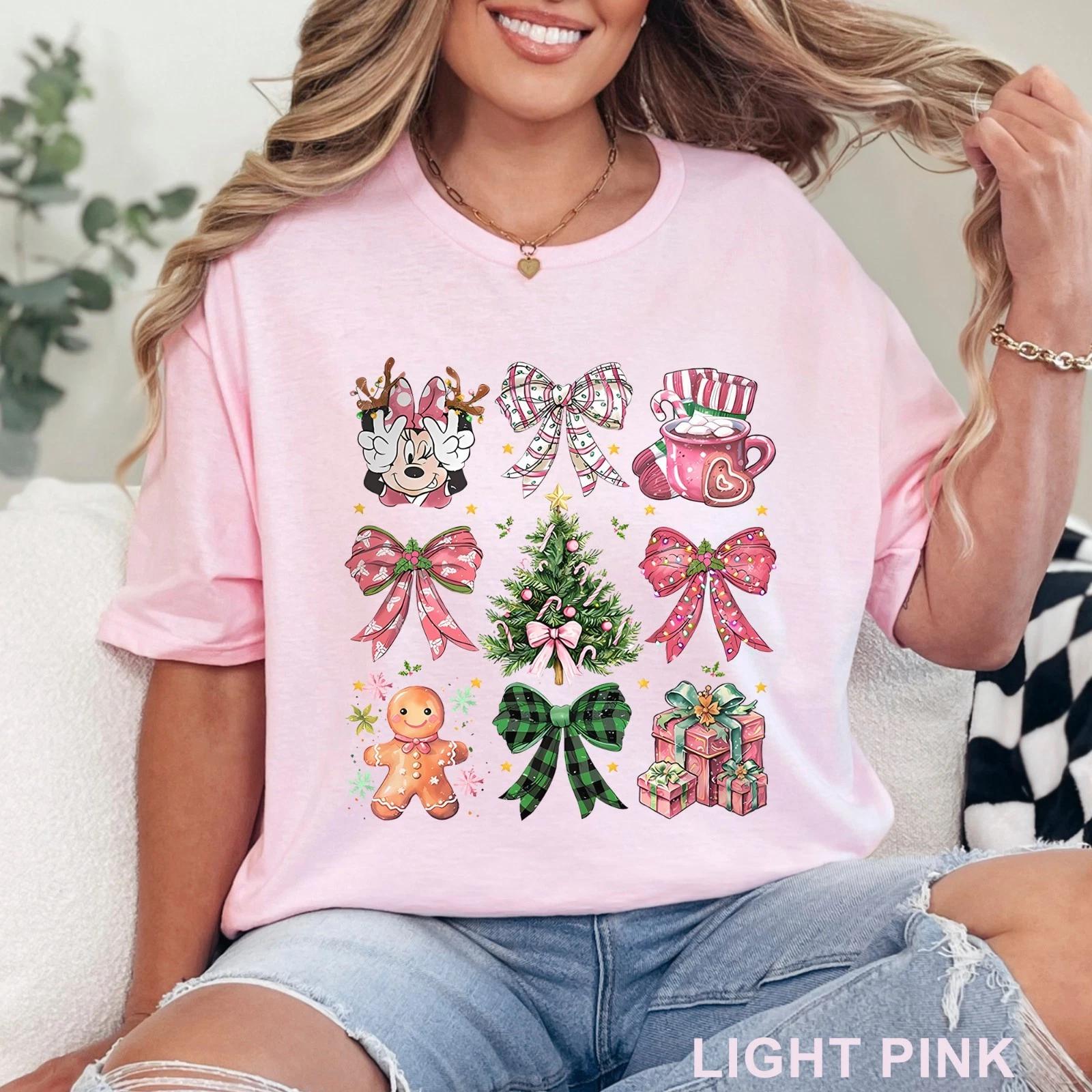 Retro Coquette Minnie Christmas Shirt, Disneyland Cute Christmas Shirt, 203765 S
