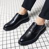 Spring new Brock men's shoes British Korean version trend heightening men's business dress casual leather shoes wedding shoes