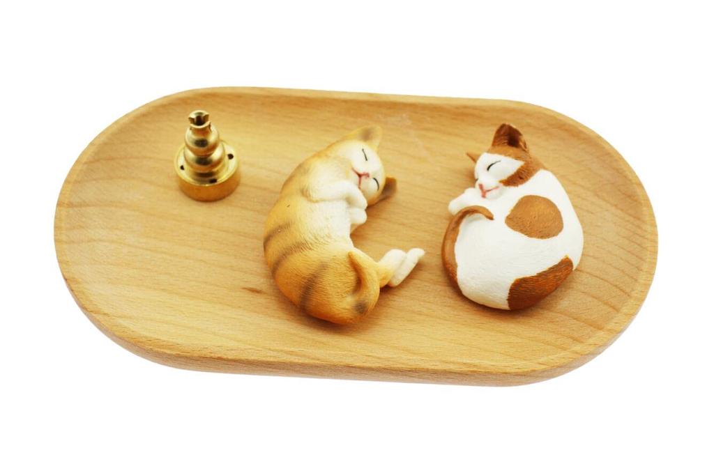speed mao Cute Healing Incense Holder Incense Stick Holder 9 Holes Cat Set 1 (Style 2)