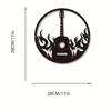 1pc Guitar Wall Art, Guitar Metal Sign, Guitar Player Gift Band, Room Decor Musical Instrument Sign, Modern Wall Decor