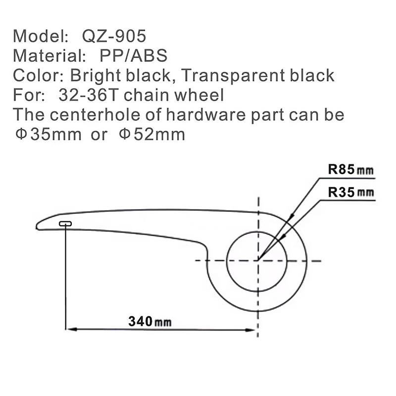 Fahrradkettenschutz, passend für 32–36 Zähne, universeller Fahrradkettenschutz, robuste Fahrradkettenabdeckung für Kinder, für Fahrradzubehör
