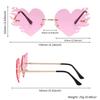 UV400 Protection Fire Heart Shaped Sunglasses Halloween Glasses  for Women & Men