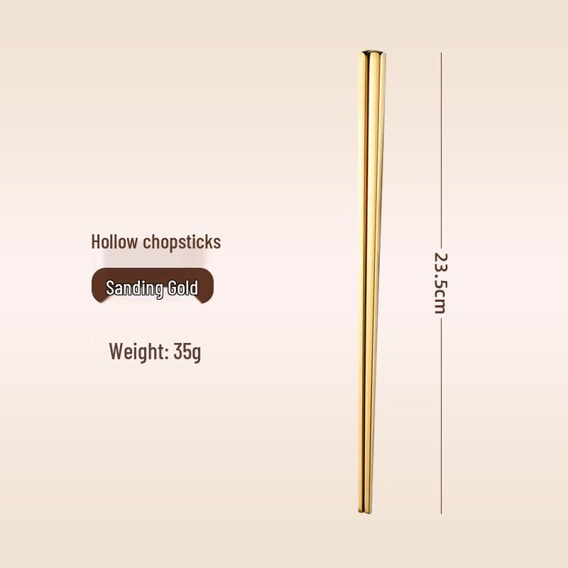 Biaoxing Korean Solid Stainless Steel Flat Chopsticks