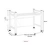 Two-Layer Telescopic Carbon Steel Microwave Oven Rack for Countertop Storage