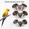 Boîte d'alimentation pour oiseaux, tasse avec pince, mangeoire pour perroquets en acier inoxydable, bol d'eau Anti-rongement, facile à installer, Cage à oiseaux, boîte de nourriture