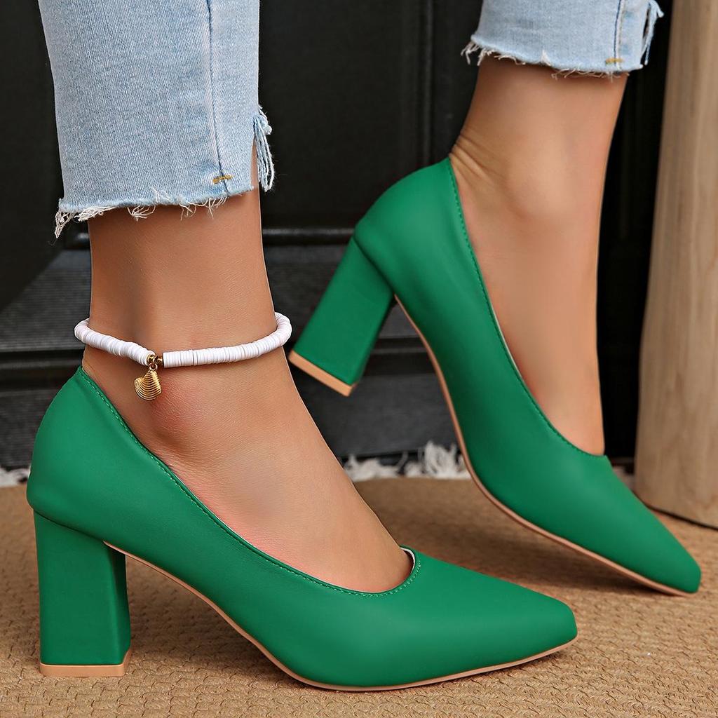 Dámské boty Mělké Dámské vysoké podpatky Módní Nadměrná velikost Jednobarevné Kancelář a Kariéra Sexy Boty na podpatku se špičatou špičkou Dámské