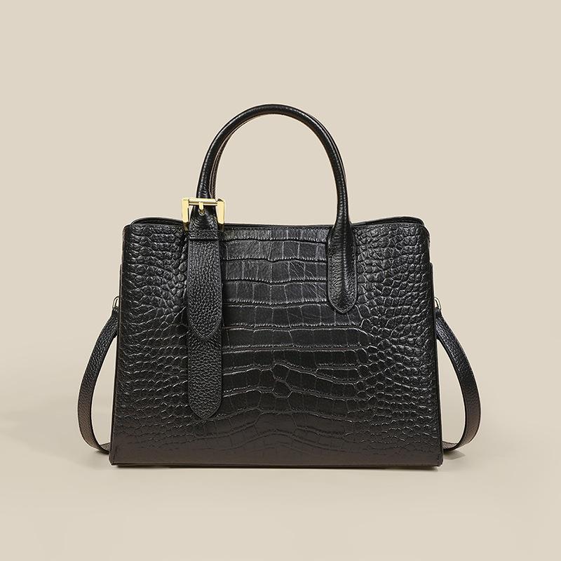 Nowa Torebka Damska z Prawdziwej Skóry Duża Pojemność i Atmosferyczna Torba Mamy w Średnim Wieku Torba Crossbody do Dojazdów