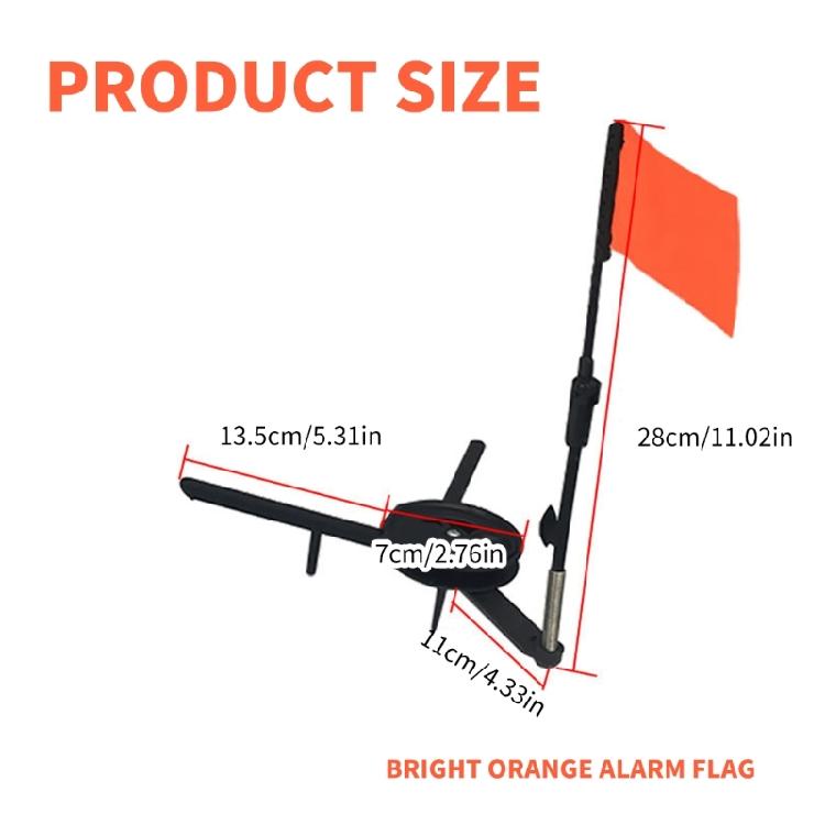 2pcs Fishing Tackle Marker Flags Fishing Equipment Gear Tip Ups Strikes Indicators Fishing Rod Tip Up with Poles Flags