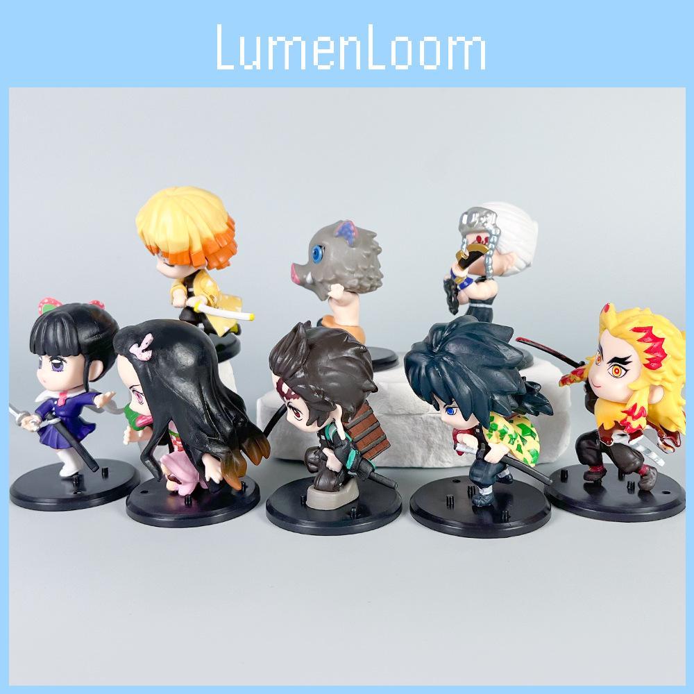 Demon Slayer Pvc Doll Set With 8 Q Characters For Anime Enthusiasts And Collectors