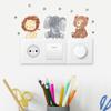 6pcs/set Cartoon Animals Wall Stickers For Children's Room Baby Room Decoration Switch Stickers Kids Room Nursery Wall Decals