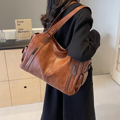 Bag Women's Tote Bag Large Capacity Autumn and Winter Crossbody Retro Versatile Shoulder Handbag Premium Large Bag