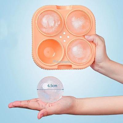 Silicone Ice Ball Maker Large 6.5cm 3D Big Round Sphere High Balls Ice Shape Cube Mold Tray for Whiskey Cocktail Bar Tools Mold