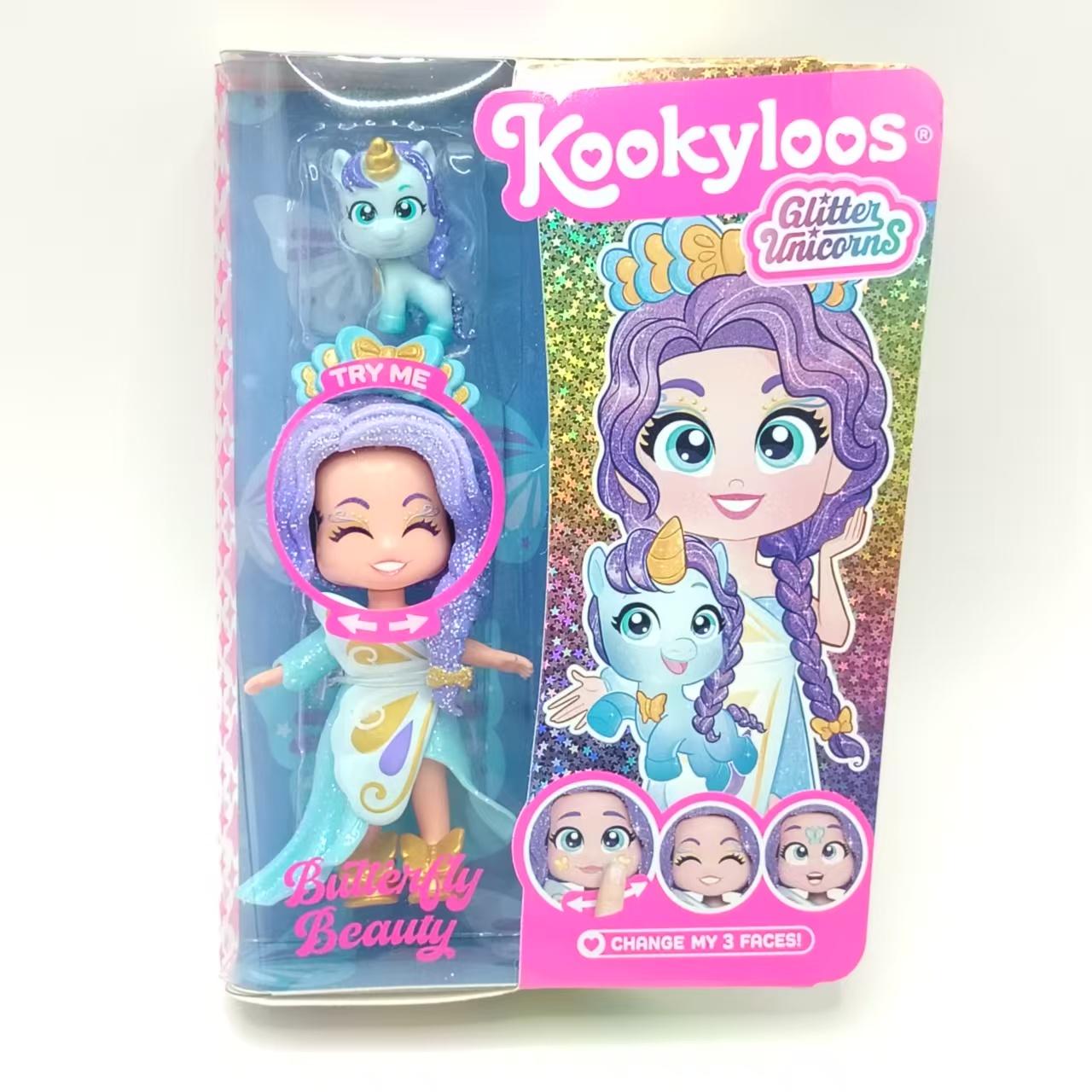 Kookyloos Princess Dolls Glitter Doll Includes Doll Set of Clothes Headband and Unicorns Pet Girls Surprise Birthday Gift