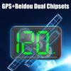 GPS HUD Universal Digital Car Head Up Display X1 HUD KMH MPH Meter Speedometer USB Plug Big Font White Green Light Display