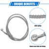 Hydraulic Brake Hose Line Pipeline, 175cm 68.9" 10mm 0.39" Braided Oil Pipe with Tube Nut Universal for Motorcycle ATV Dirt Bike Durable Stainless
