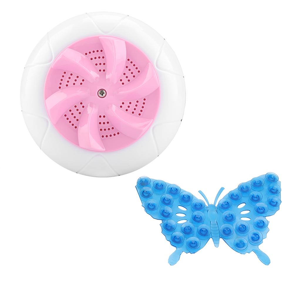 Tragbare Mini-Ultraschall-Waschmaschine Reise-Wäschewaschmaschine Reiniger Reinigungswerkzeug (Rosa)