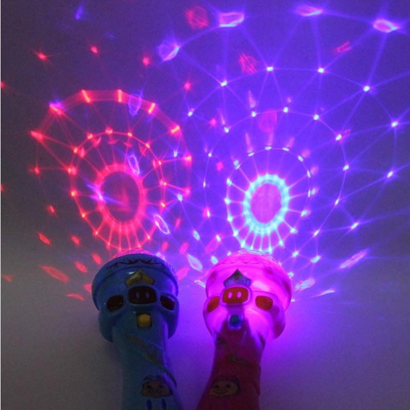 Children's Simulation Starlight Microphone Projection Toys Sky Star Luminous  Magic Wand Educational
