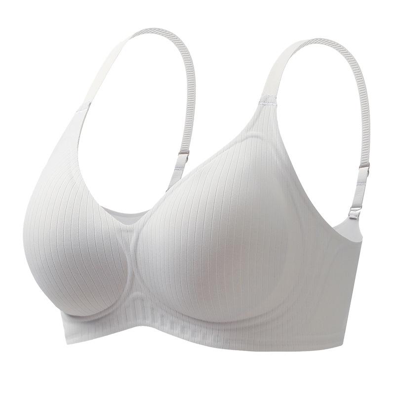 Traceless underwear, thin women's small breasts in summer, not empty cups, soft support, no steel ring bra