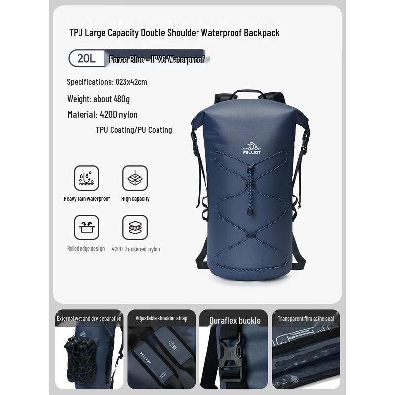 Pelliot TPU Outdoor Waterproof Backpack 20L