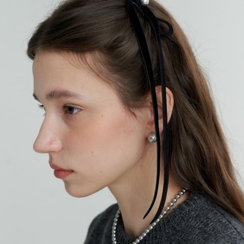 

ЛЮБИ МЕНЯ МОНСТР Классическая бархатная лента заколка для волос M (L233MHA070) BLACK