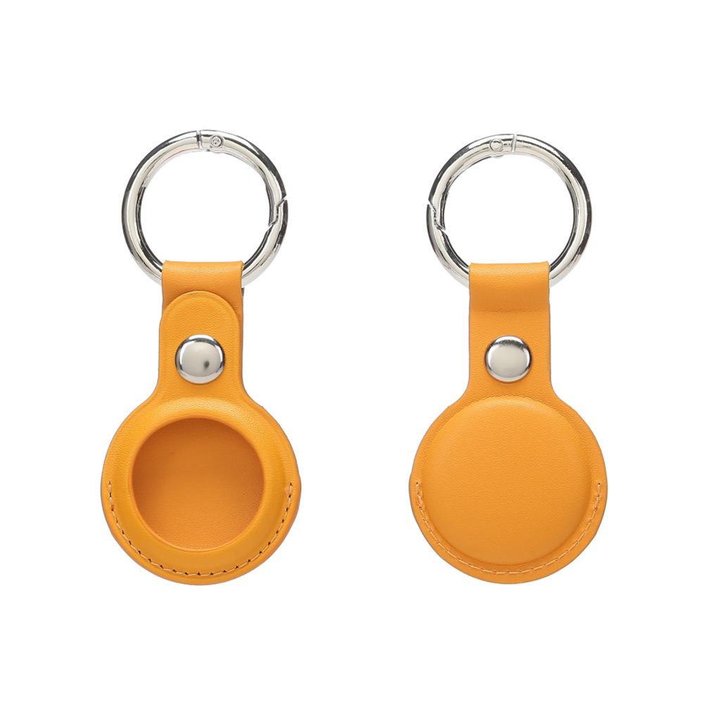 Apple AirTag Leather PU Case: Anti-lost Tracker Locator Keychain Holder