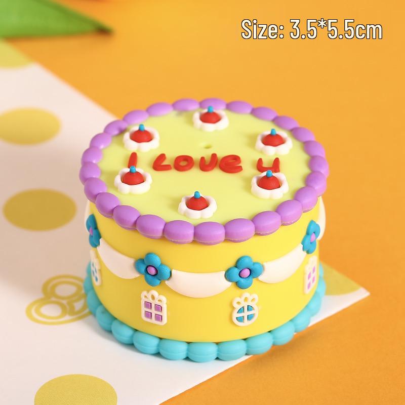 3D Weiche Gummi Mini Cupcake Dekoration Ornamente für Kindergeburtstagsverkleidung