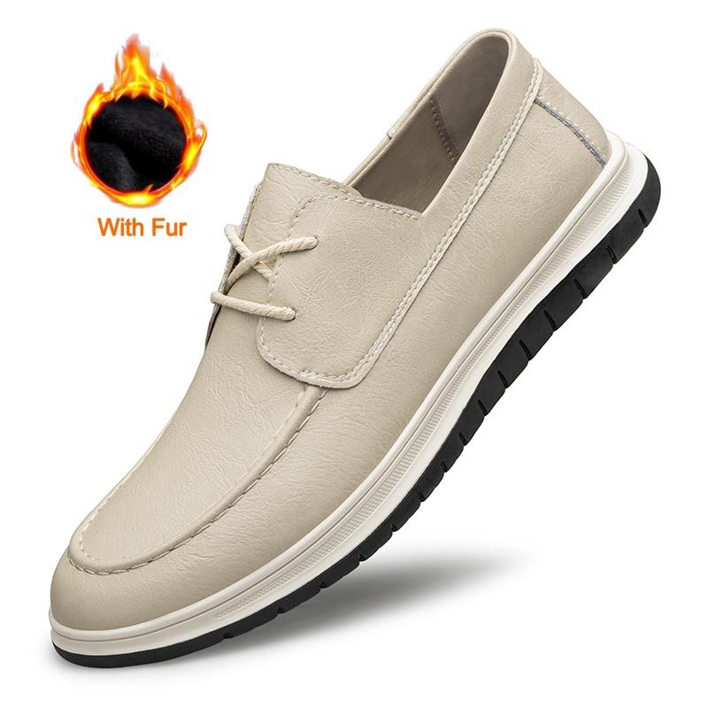 Fashion 2025 New Designer Men Dress Shoes Fashion Casual Leather Outdoor Wedding Work Shoes Genuine Leather Solid Color Platform Shoes