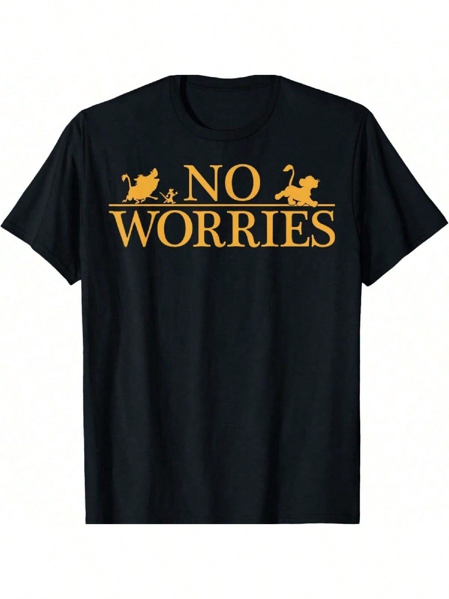 Lion King No Worries Font Graphic T-Shirt T-Shirt.Jpg S разноцветный