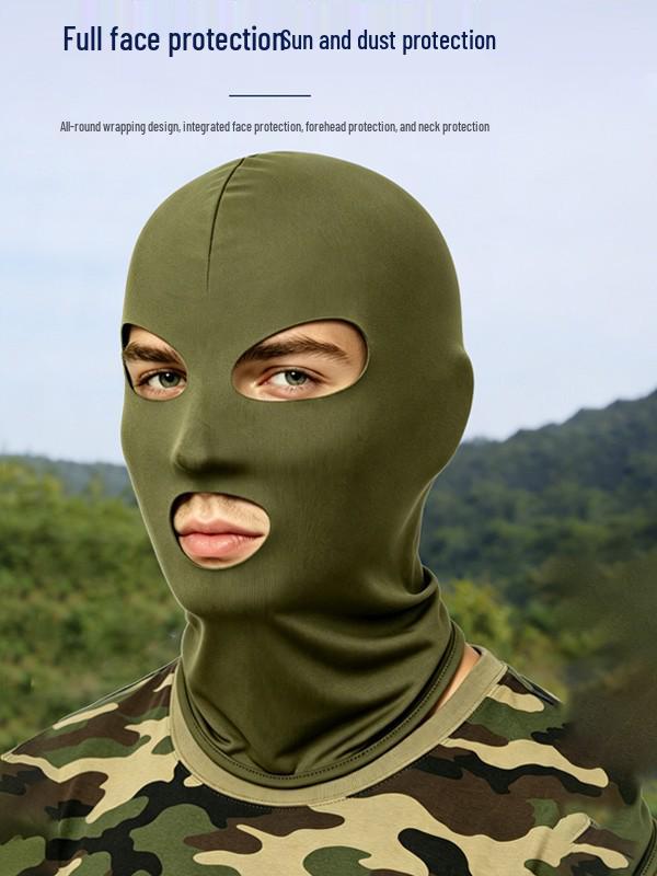 Sun Protection Ice Silk Cycling Mask - Breathable, Dustproof, Windproof, Quick-Drying Headwear for Men and Women