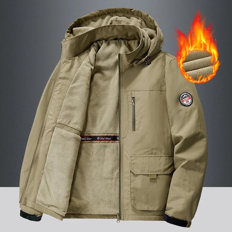 Thickened Cotton Casual Workwear Jacket for Men Washable Outerwear Slim Fit Korean Version Youth Men's Fashionable Coa