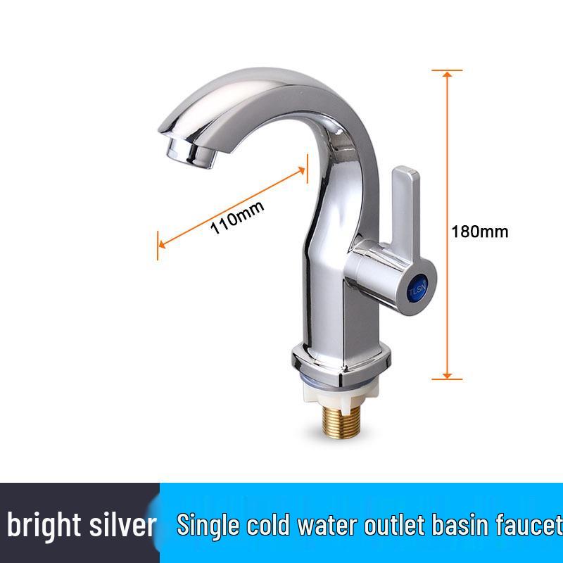 Single Cold Water Engineering Basin Faucet for Washbasin – Quick Open, Single Hole, Desktop Installation
