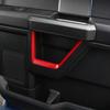 ABS Red Full Interior Decorative Cover Trim Sticker Compatible with Ford F150 2015-2020 (4pcs/Set Inner Door Handle Under Decorative Strip)